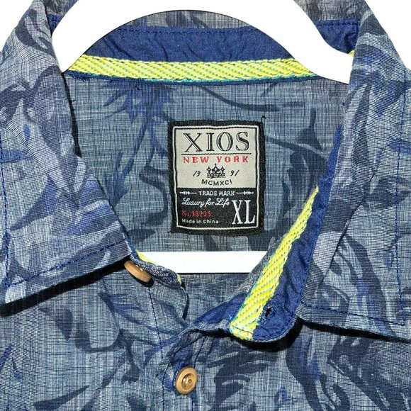 XIOS MEN'S BUTTON-DOWN SHORT SLEEVE SHIRT SIZE XL, - Picture 3 of 5